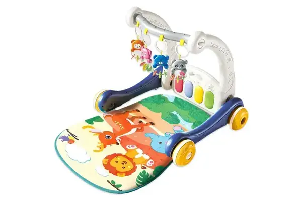 Каталка 977/979 "Перші кроки" багатофункціональна, 2в1, килимок, на батарейках, в коробці р.51x11x37 см купити недорого в Україні, фото 3