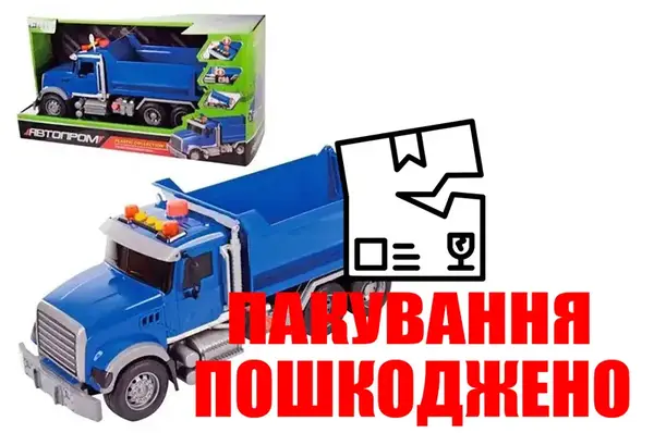 OUTLET Машина Автопром , 7971 на батарейках, Самоскид, світло, звук, рухомі деталі купити