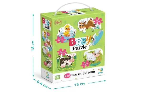 Пазли - 4в1 - 300687 "Baby puzzle. День на фермі" DoDo купити недорого в Україні, фото 3