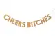 Гірлянда паперова літери "Cheers Bitches", рожеве золото з глітером, в уп (1 шт) купити недорого в Україні, фото 43294
