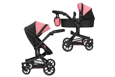 Візок для ляльки 9695+BAG PEACH PINK "Fortuna" з сумкою, в коробці р.54,5х14,5х38,5 см CARRELLO купити