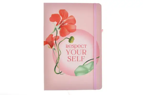 Блокнот на гумці А5 13.6×20.8 cm, 80 арк.,тверда обкладинка Квіти 761322ML купити недорого в Україні, фото 4