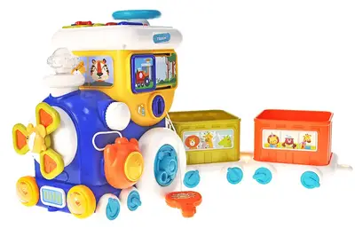 Потяг RT7213 музичний, на батарейках, в коробці р.27,5x15x23 см YG Toys купити