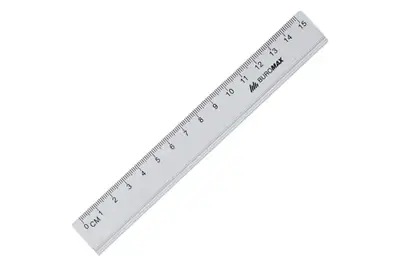 Лінійка алюмінієва BUROMAX 15 см, індивідуальна упаковка купити