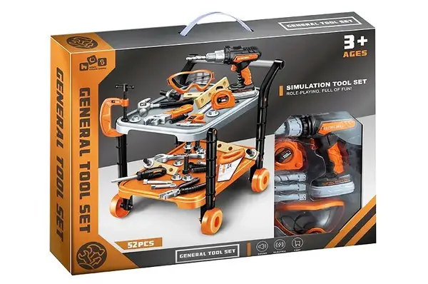 Набір інструментів з візком, на батарейках, в коробці 778-48 р.50,6*6,5*39,5см купити