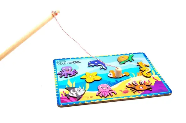 Риболовля А4 PuzA4-90274 дерев'яна, на магніті 9 елементів, PuzzleOk купити недорого в Україні, фото 2