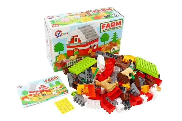 Конструктор блочний 0327 “Ферма” 160 дет. в коробці ТЕХНОК купити недорого в Україні, фото 2