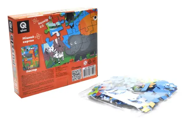 Пазли - 70 елм. - QB400-006 "Зоодрузі" qbee купити недорого в Україні, фото 2