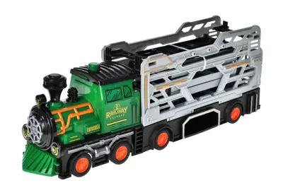 Потяг інерційний 8907 з набором машинок, в коробці р.47,5x12x25,5 см YG Toys купити