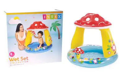 Басейн INTEX "Грибочок" надувне дно, рем комплект, тент, в коробці (1-3р) 57114 р.102*89см купити