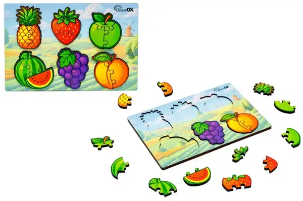 Сортер А5 "Розумний світ.Веселі фрукти" Puz-88749 дерев'яний PuzzleOk купити