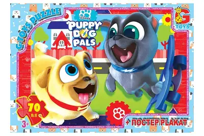 Пазли 70 ел. ТМ "G-Toys" із серії "Веселі мопси" (Puppy Dog Pals)MD406 купити