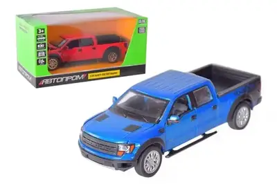Машина металева 68363 Ford F-150 SVT Raptor, 1:34 на батарейках, світло, звук, відкриваються двері, в коробці 20 x11x10 см Автопром" купити