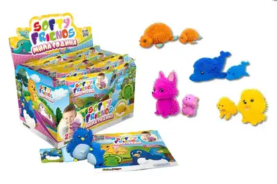 Стретч-іграшка у вигляді тварини серії «Softy friends» – МИЛА РОДИНА (у дисплеї 12 шт) 8/SC22 #SBABAM купити