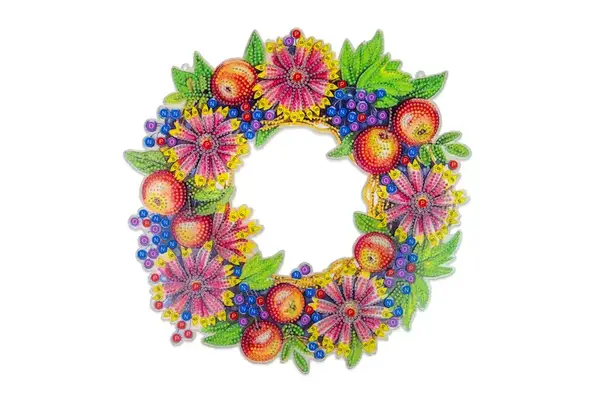 Алмазна мозаїка Віночок - Квіти серпня підвісний р. 30х30 см HHE13844 Strateg купити