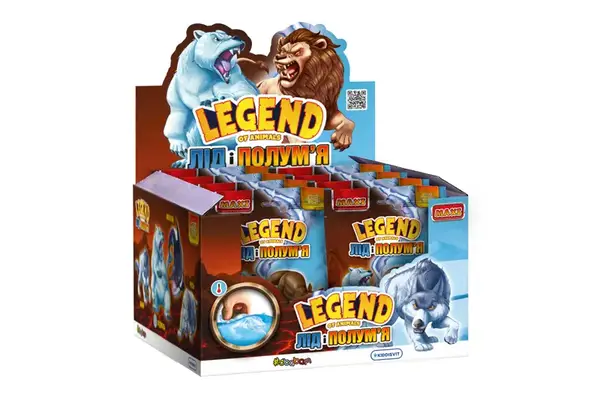 Стретч-іграшка у вигляді тварини 60/CN25 "ЛІД І ПОЛУМ’Я" серії "LEGEND OF ANIMALS МАКСІ" у диспл. #SBABAM купити недорого в Україні, фото 4