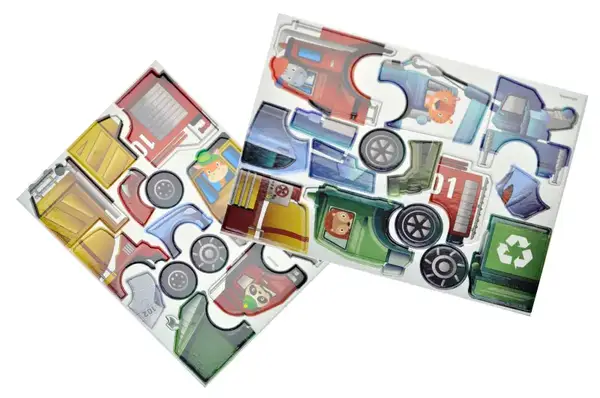 Настільна магнітна гра QB600-002 "Транспорт" 48 магнітів та 2 основи машинки qbee купити недорого в Україні, фото 3