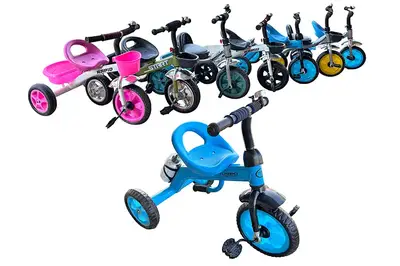 OUTLET Дитячий трьохколісний велосипед з корзиною, в асортименті купити