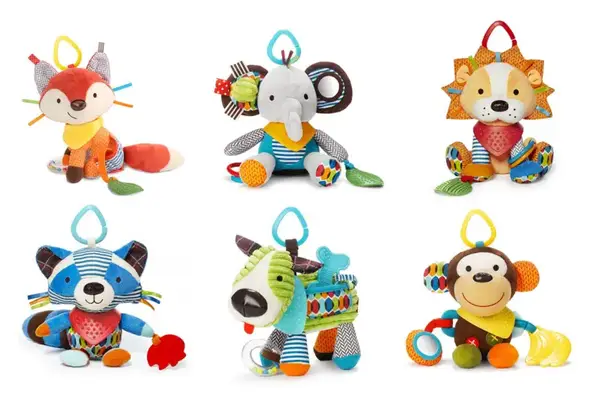 Брязкальце ВТ-Т-4626 (ВТ-Т-0220) підвіска тваринка м'яке з прорізувачем 6 видів .кульок.20см купити