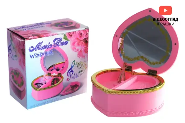 Музична скринька з дзеркальцем в коробці 9213 купити недорого в Україні, фото 6