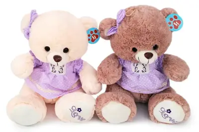 Ведмедик в платті (2 кольори) 4323/33 р.33см купити