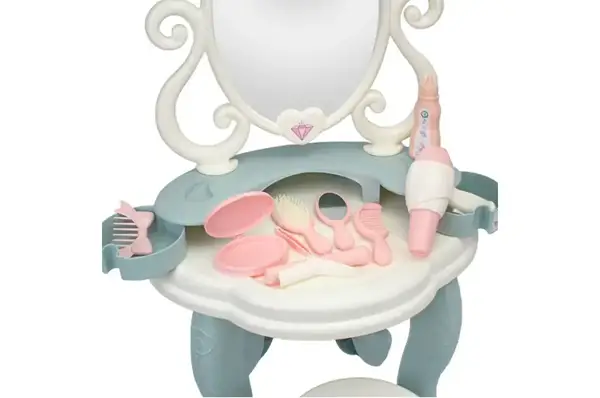 Косметичний столик з дзеркалом 1638 ментоловий, на ніжках, в коробці ТЕХНОК купити недорого в Україні, фото 3