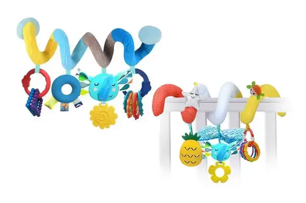 Брязкальце WD210212/WD210213 тваринки. м'яке. спіраль з прорізувачем. 2 види. в кульку р.21*10 купити