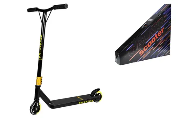 Самокат GS-0087 Yellow трюковий hic-система алюм/сталь PU алю 110*25 мм 52(38)*11*3 см/88*46 см купити