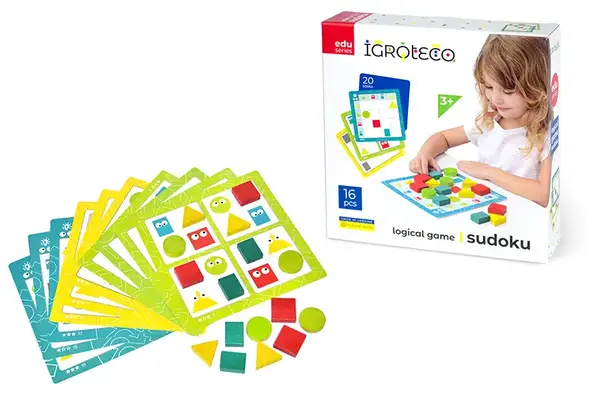 Дерев'яна гра-логіка "Судоку геометричне" 900514 IGROTECO купити недорого в Україні, фото 2
