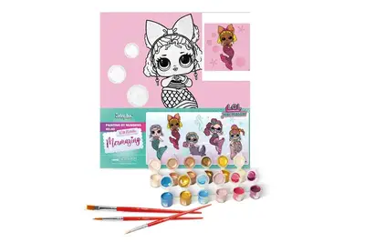 Набір для розпису по номерах для дітей "L.O.L. Surprise! Mermaids Queen Bee" 40х40 см. KHO6265 купити