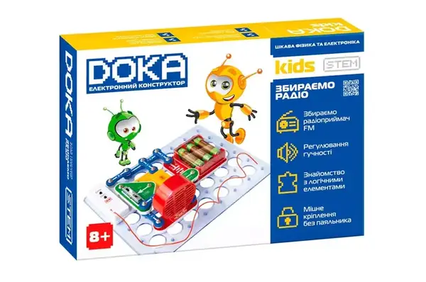 Конструктор електронний D70703 "ЗБИРАЄМО РАДІО" DOKA купити