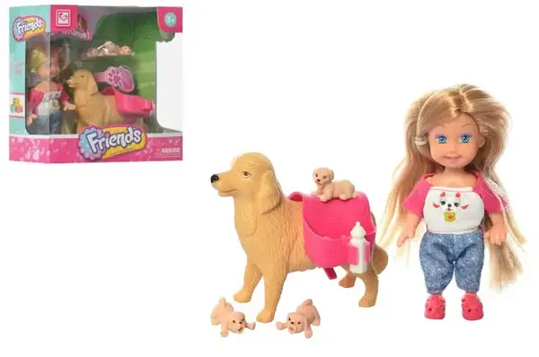 Лялька "Mini doll" з собакою в коробці K899-91 р.16*7,2*16,5см купити