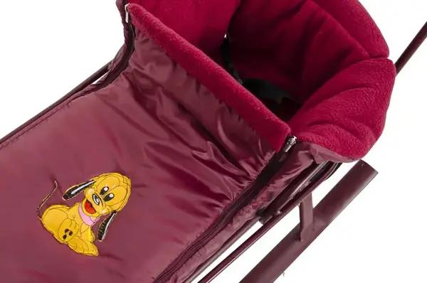 Чохол на санки "Конверт з муфтою" VITAN, фліс, (бордовий/зелений) купити недорого в Україні, фото 4