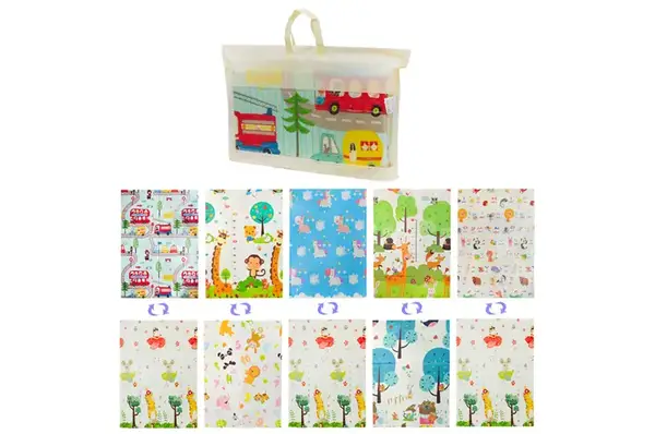 Термокилимок K6601, двохсторонній, 5 видів, складний, матеріал XPE, р-р 117x176x0,8 см, у сумці 72x37x8 см купити