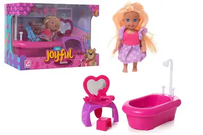 Лялька K899-78 "Mini doll" у ванній, в коробці р.24x19x15,2 см YG TOYS купити