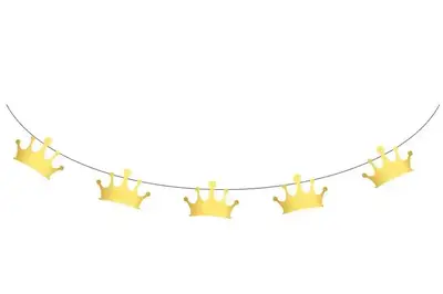 Гірлянда паперова "Корони" золота купити