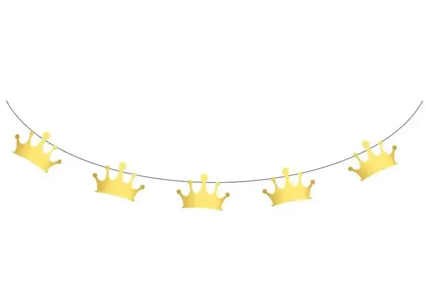 Гірлянда паперова "Корони" золота купити