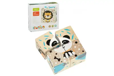 Дерев'яна іграшка Кубики "Тваринки" арт. 15429 CUBIKA купити