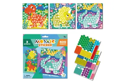 Набір для творчості. Мозаїка зі стікерами 300898 «Динозаври» DoDo купити