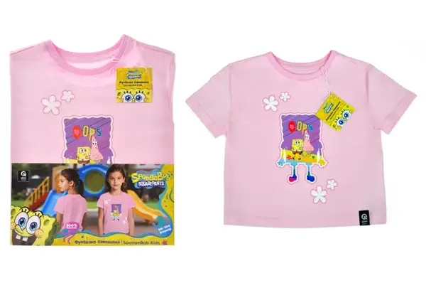Футболка бавовняна QB-SB-001-15-98-104 SpongeBob Kids 98-104 qbee купити недорого в Україні, фото 2