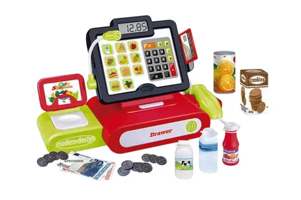 Касовий апарат XS-19087 на батарейках, музика, світло, аксесуари,в коробці р.40x16,5x23,5см купити