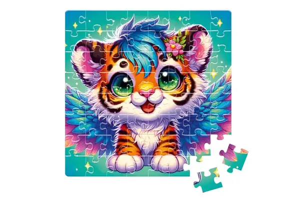 Пазли De.tail. Крилате тигреня. 64 деталі DT1234-02 (укр) Vladi Toys купити недорого в Україні, фото 3