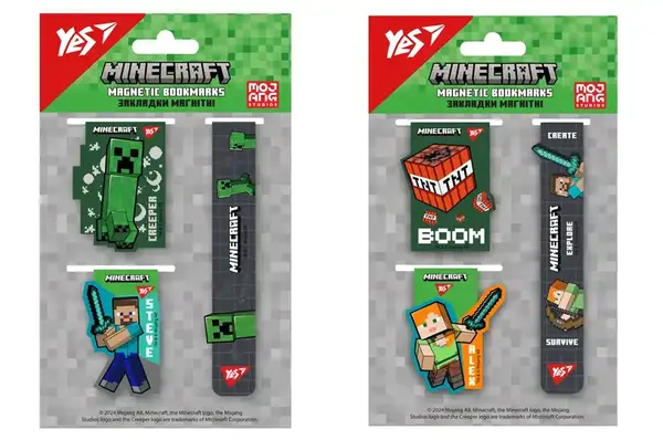 Закладки магнітні 708345 "Minecraft.Boom", 3 шт Yes купити