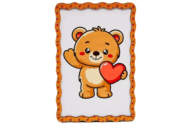 Набір для розпису по номерах Puz-22982 "Ведмедик" дерев'яний, формат А5 PuzzleOk купити недорого в Україні, фото 2