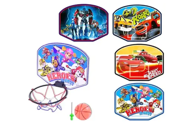 Баскетбольний набір: корзина, м'яч, 4 види, в кульку M0067 30*28см купити