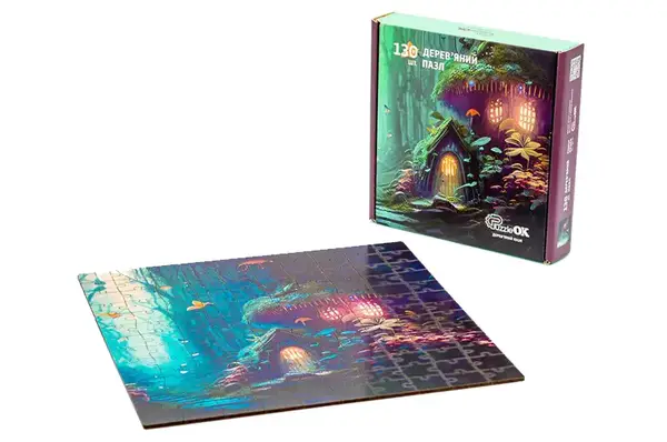 Пазл Puz3490 "Ліс" дерев'яний, 130 елем. Розмір пазла 295x295 мм PuzzleOK купити