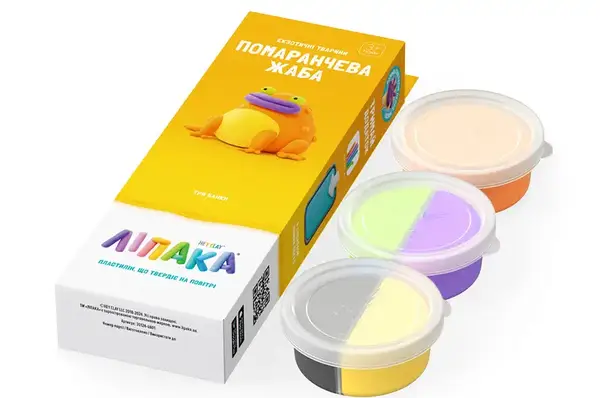 Набір пластиліну, що самостійно твердіє, ЛІПАКА - ЕКЗОТИЧНІ ТВАРИНИ: ПОМАРАНЧЕВА ЖАБА 30124-UA01 купити недорого в Україні, фото 3