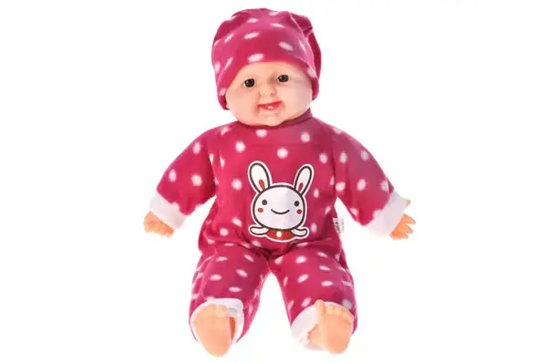 Пупс музичний SEL-0006 4 види, на батарейках, м'яконабивний, хохотун, кульок 43 см купити недорого в Україні, фото 3