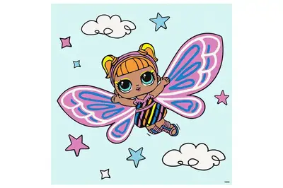 Набір для розпису по номерах для дітей "L.O.L. Surprise! O.M.G. Fairies Flutterstar" 40х40см IDEYKA купити