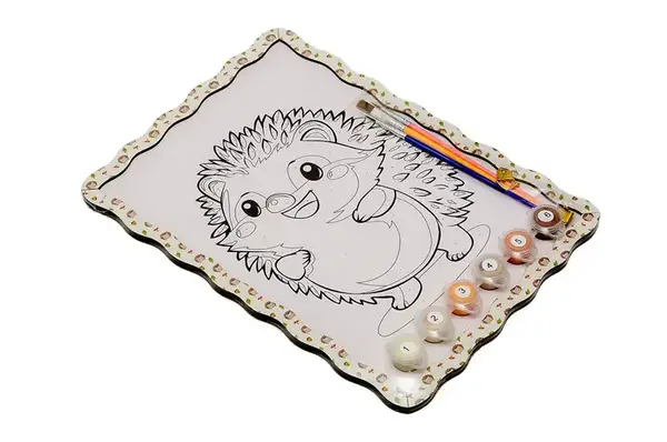 Картина по номерах Puz-22947 "Їжачок" дерев'яна, формат А4 PuzzleOk купити недорого в Україні, фото 3